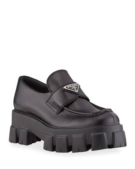 prada loafer herren|Prada platform loafers.